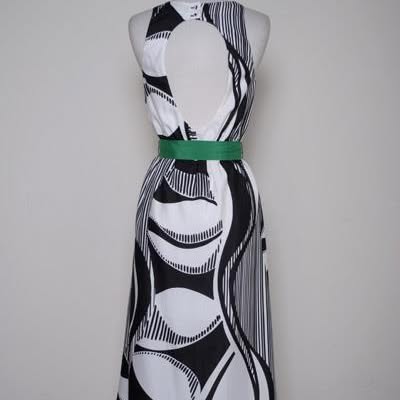 Modern Waves Belted Maxi Dress