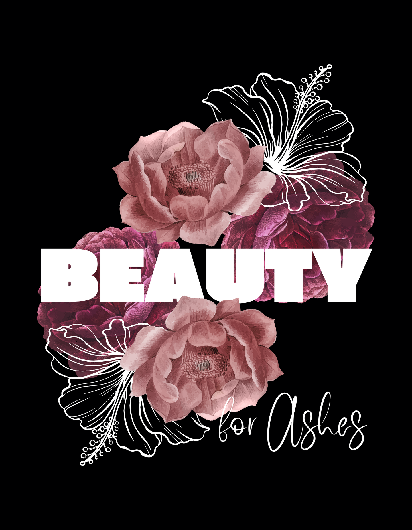 Beauty for Ashes™ Faith T-shirt Isaiah 61:3– Black Isi