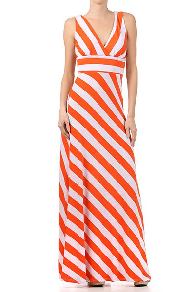 Island Vibes Maxi Dress – Multi-Color Stripes