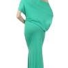 One-Shoulder Draped Maxi Dress