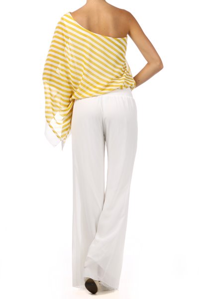 Chic Stripes Off-Shoulder Jumpsuit – 2 Colors