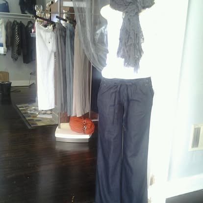 Wide-Leg Denim Pants