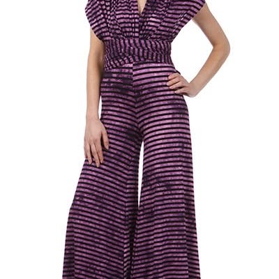 Convertible Striped Jumpsuit
