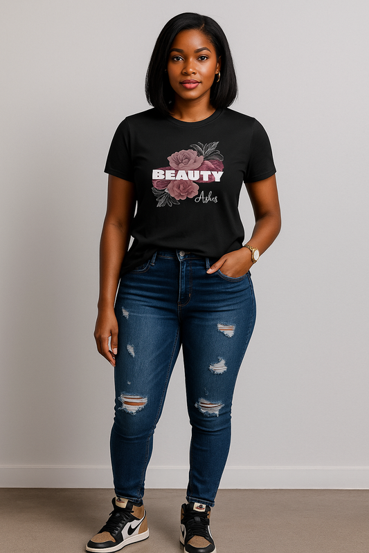 Beauty for Ashes™ Faith T-shirt   Isaiah 61:3– Black Isi